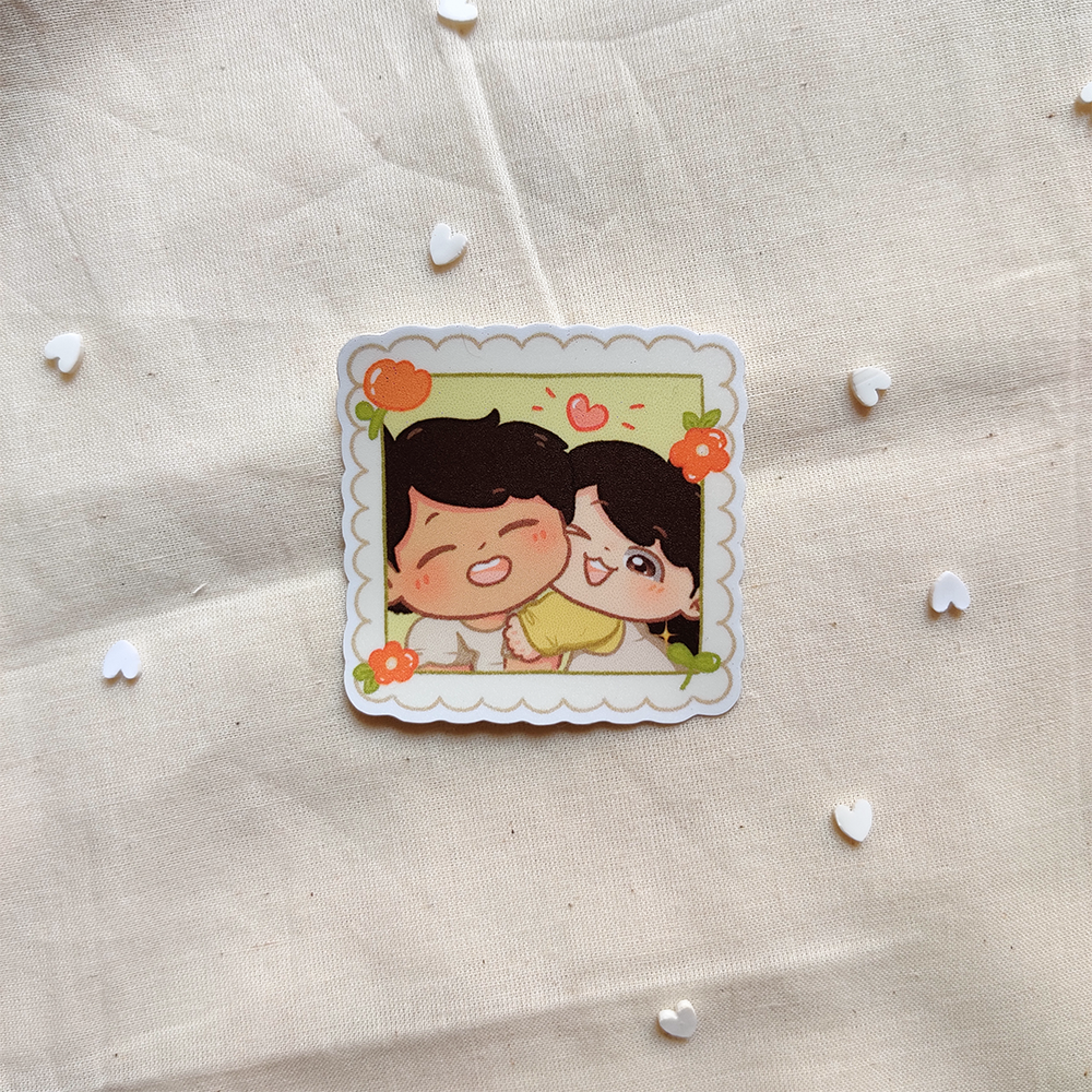 The love stamp - Couple Vinyl Sticker