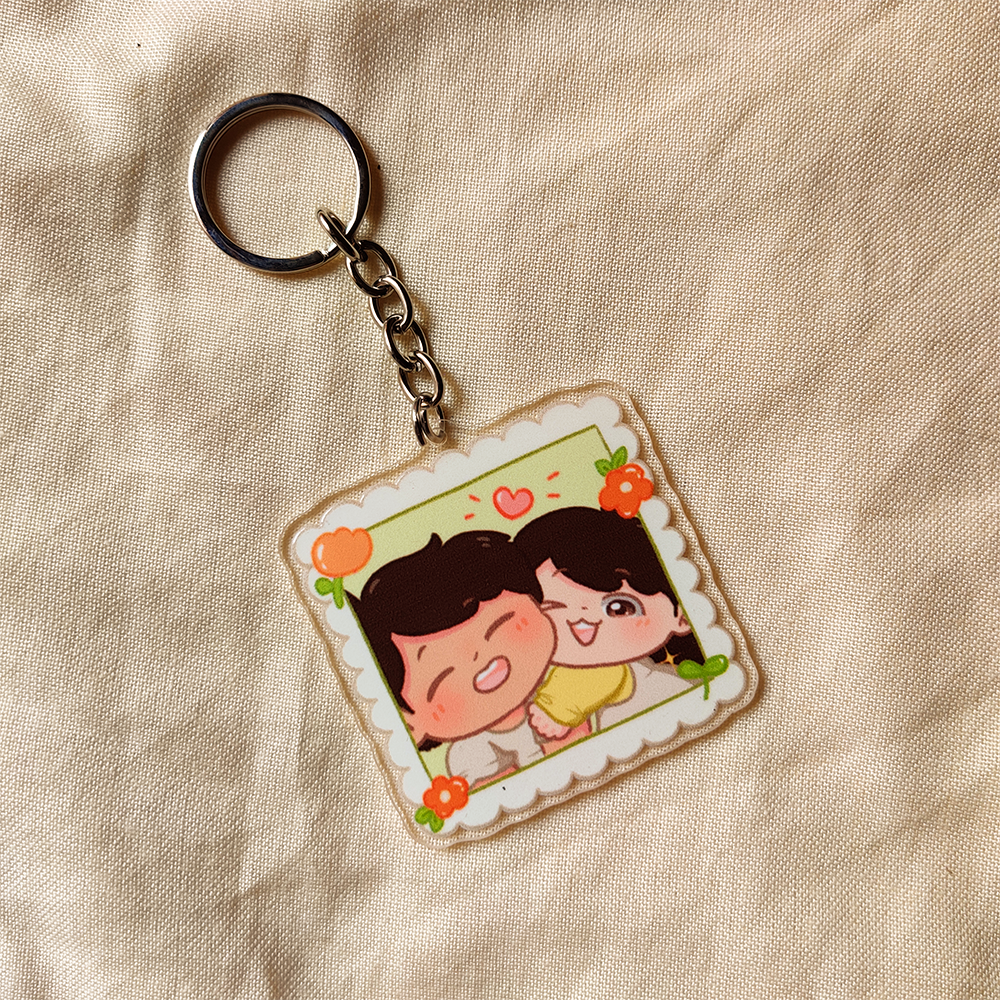In love with you - The love stamp - Acrylic Keychain
