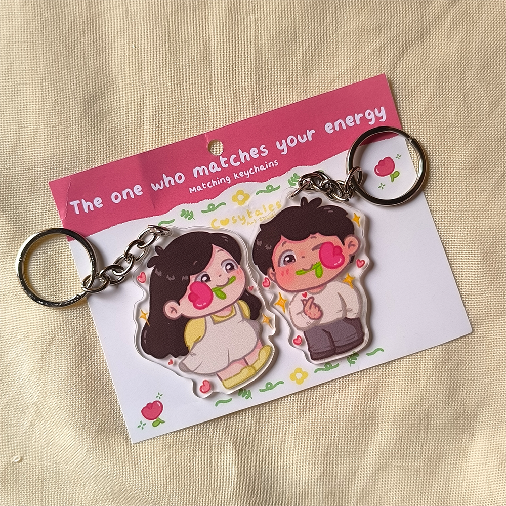 The one who matches your energy - Matching Acrylic Keychain (Pair)
