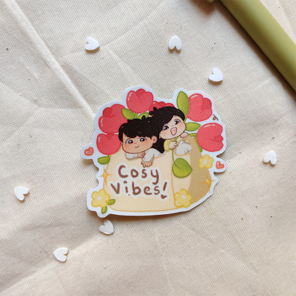 Cosy Vibes - Couple Vinyl Sticker