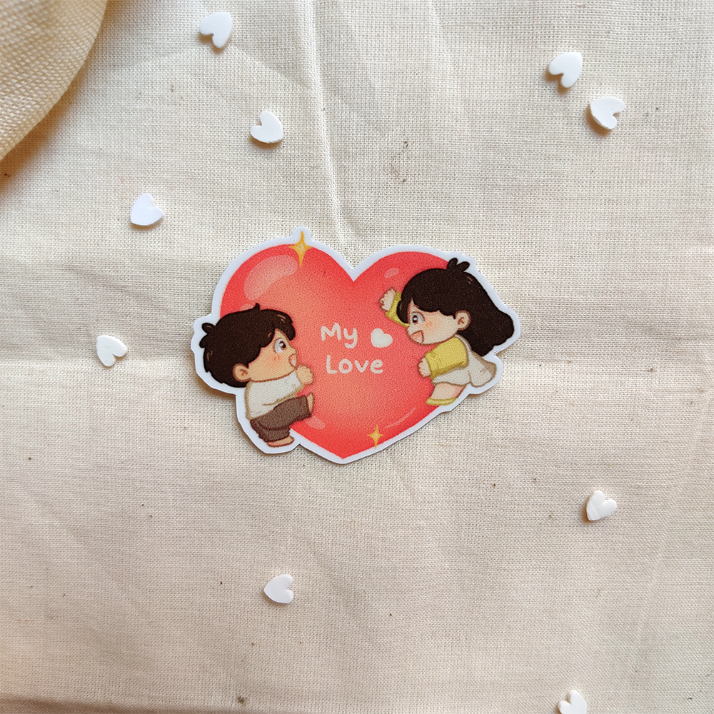 Falling in Love with you - Couple Vinyl Sticker