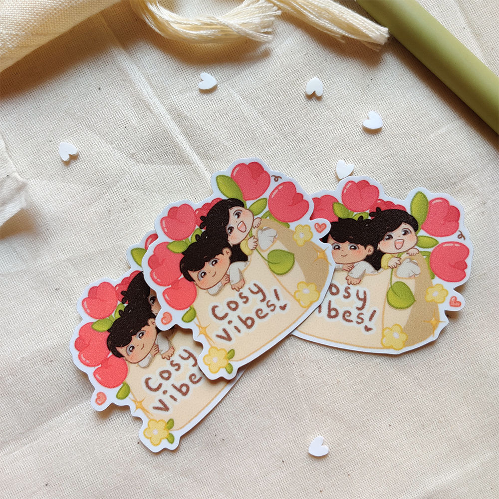 Cosy Vibes - Couple Vinyl Sticker
