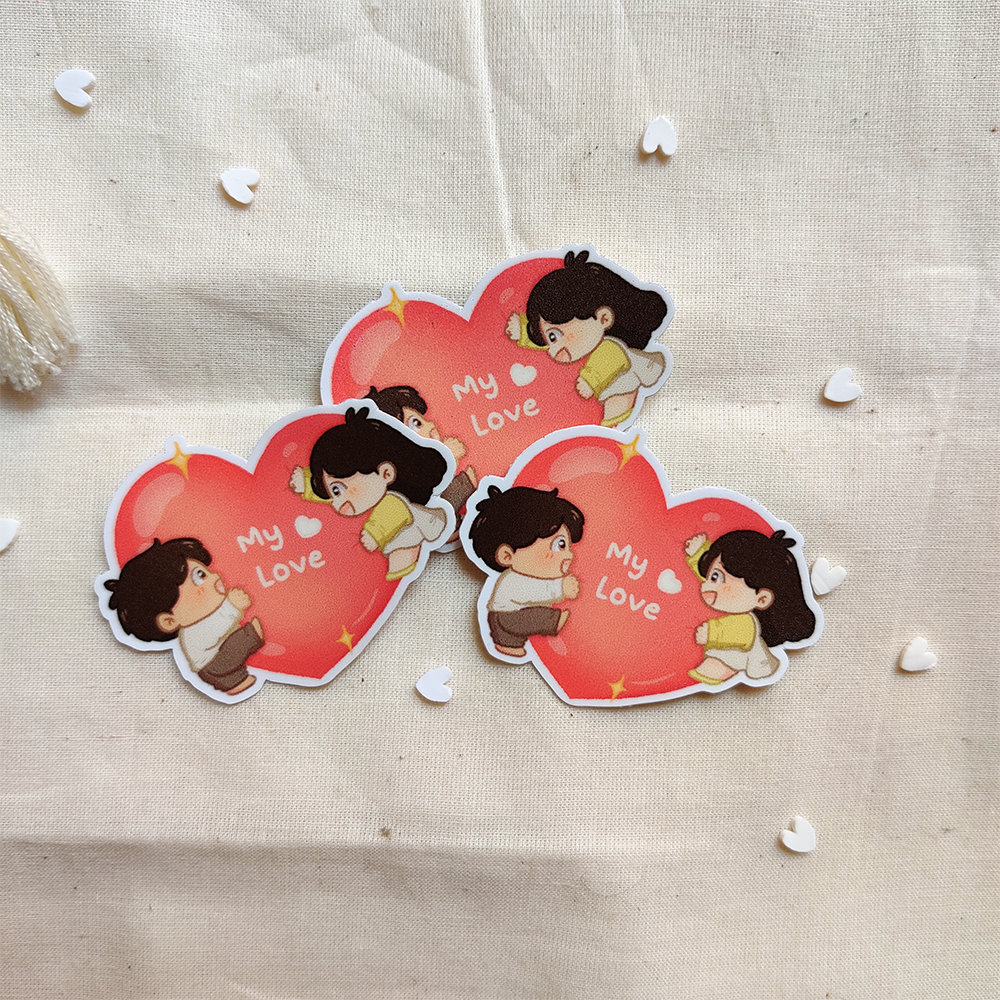 Falling in Love with you - Couple Vinyl Sticker