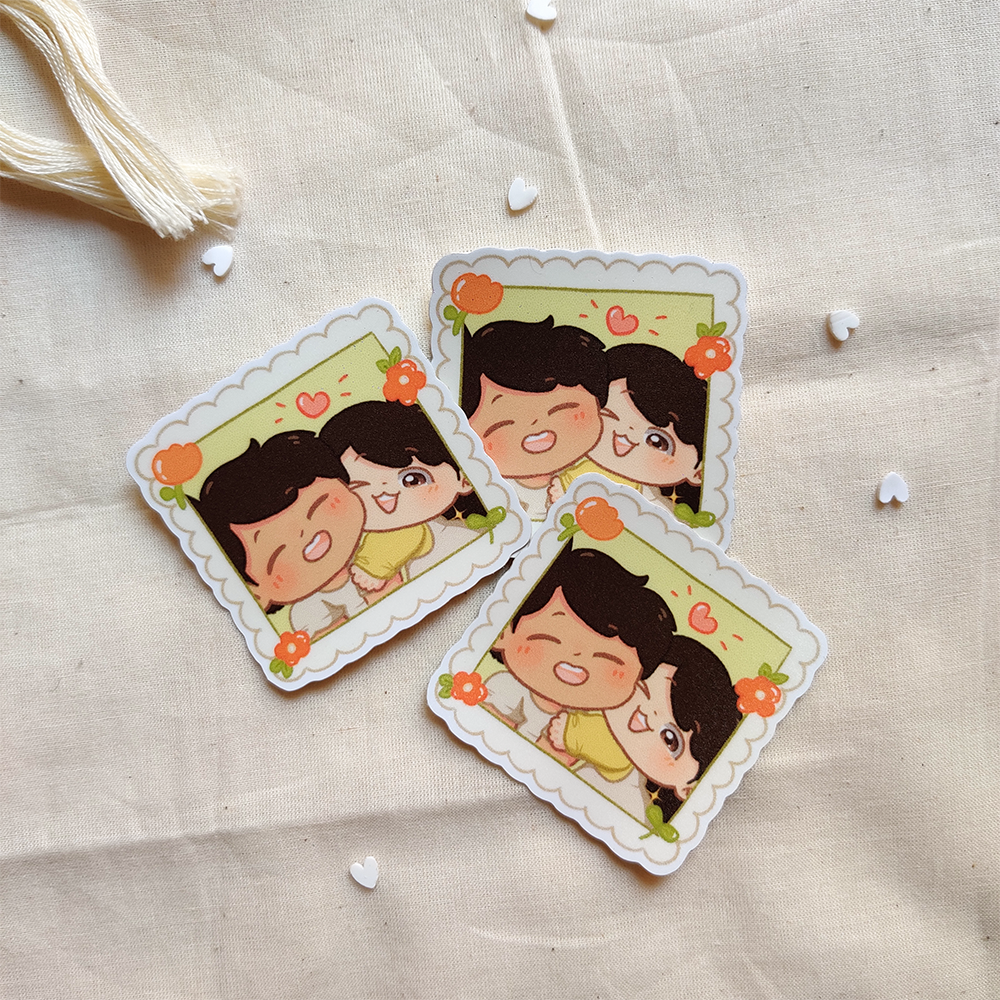 The love stamp - Couple Vinyl Sticker