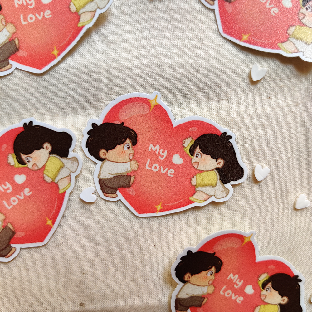 Falling in Love with you - Couple Vinyl Sticker