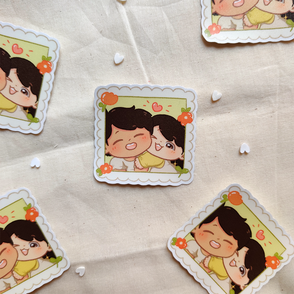 The love stamp - Couple Vinyl Sticker