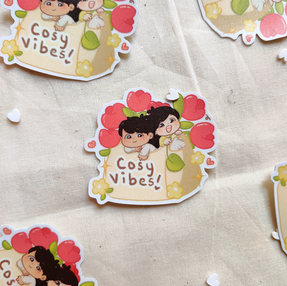 Cosy Vibes - Couple Vinyl Sticker