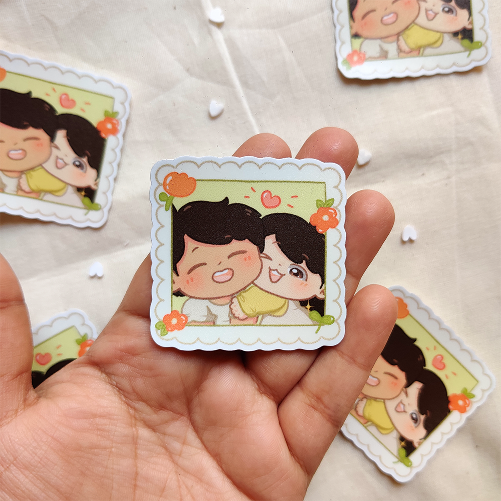 The love stamp - Couple Vinyl Sticker