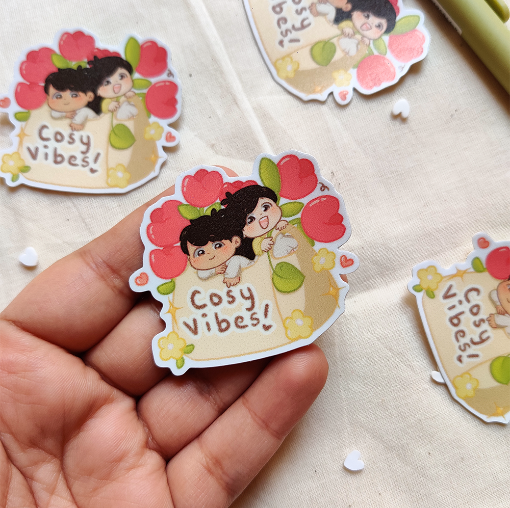 Cosy Vibes - Couple Vinyl Sticker