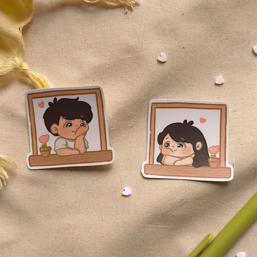 Coco in love by the window - Boyfriend Vinyl Sticker