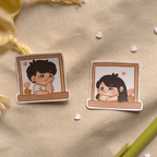 Coco in love by the window - Boyfriend Vinyl Sticker