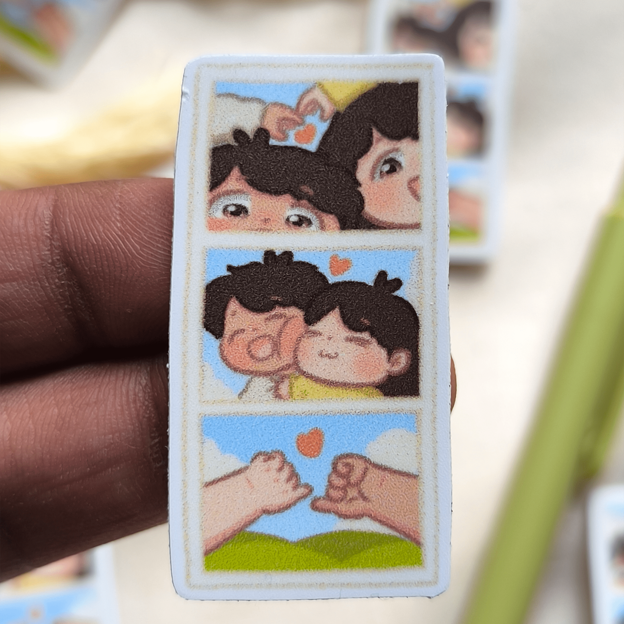 Kawaii Couple Photo strip - Vinyl Sticker