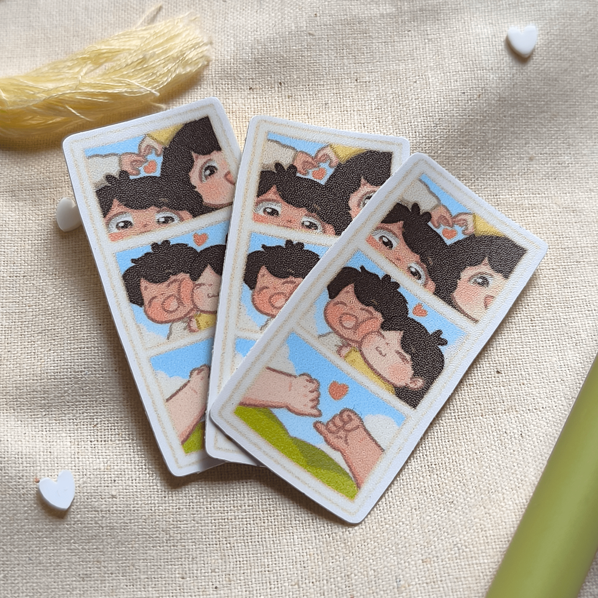 Kawaii Couple Photo strip - Vinyl Sticker