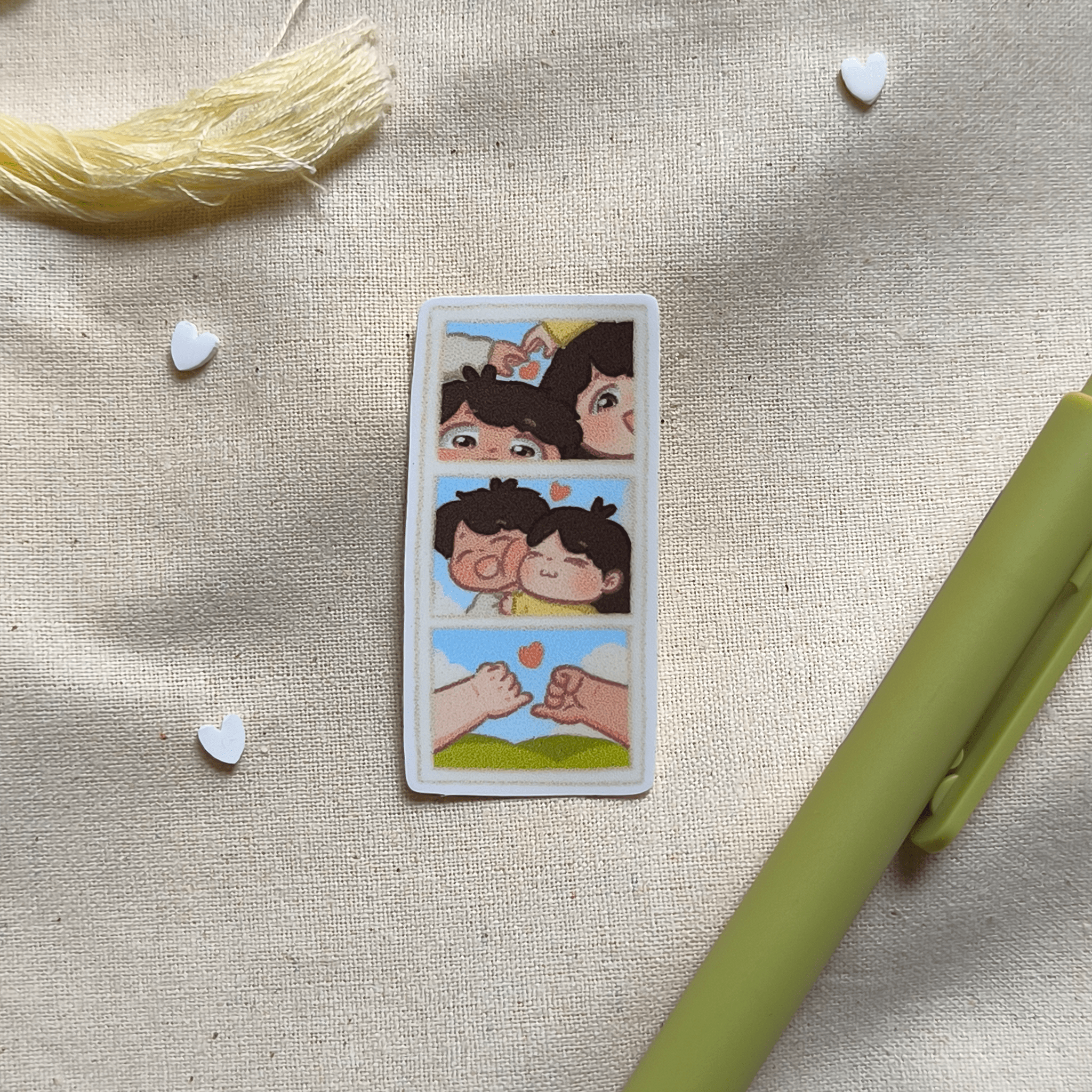 Kawaii Couple Photo strip - Vinyl Sticker