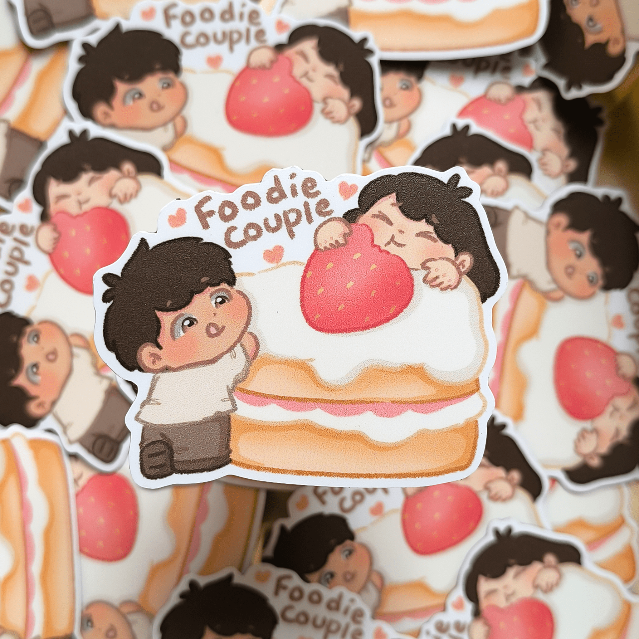 Foodie Couple - Cute Fridge Magnet