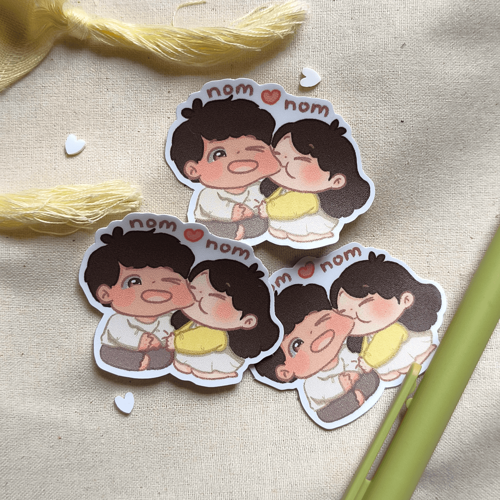 Nom Nom chibi couple - Vinyl Sticker