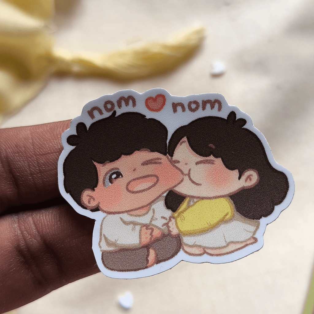 Nom Nom chibi couple - Vinyl Sticker