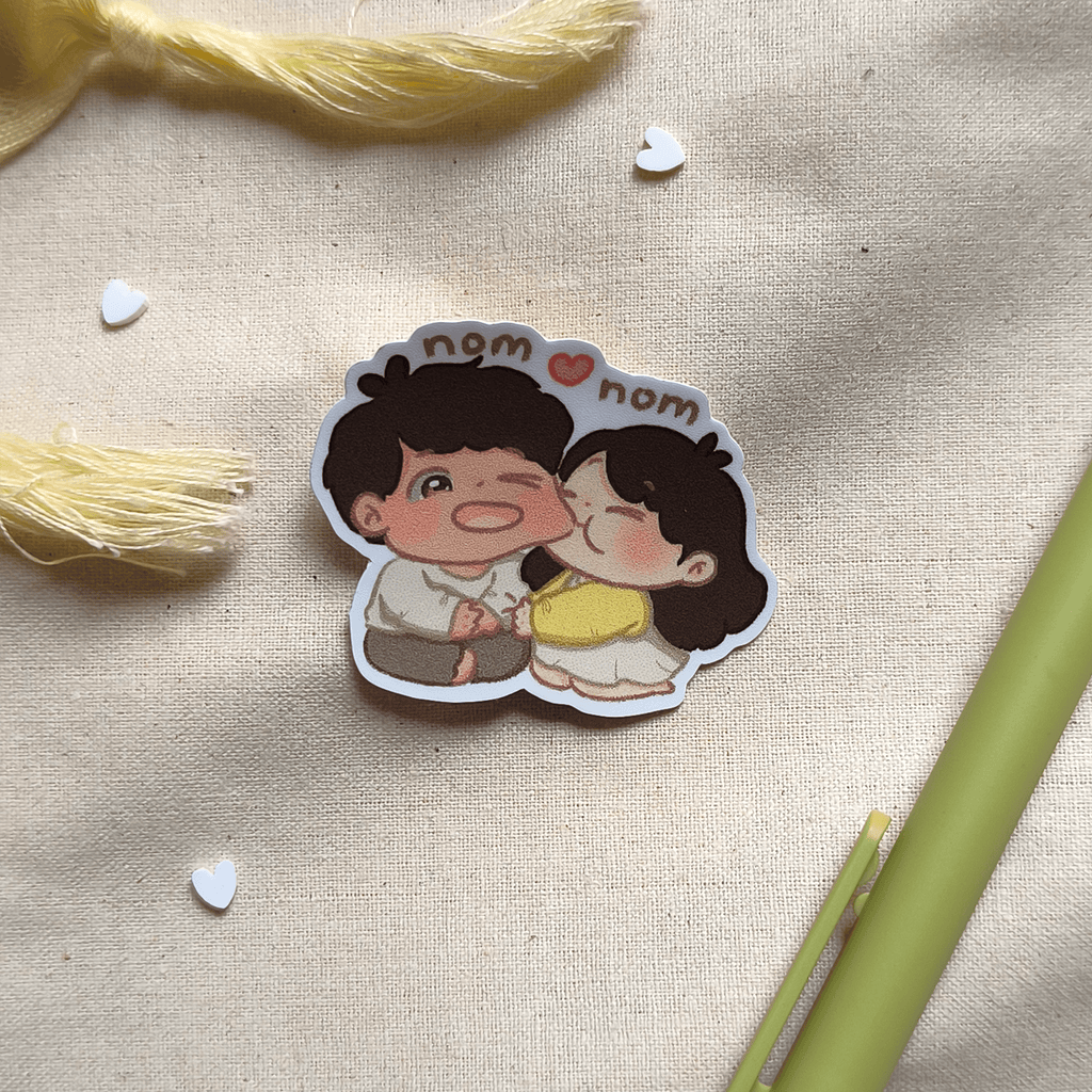 Nom Nom chibi couple - Vinyl Sticker