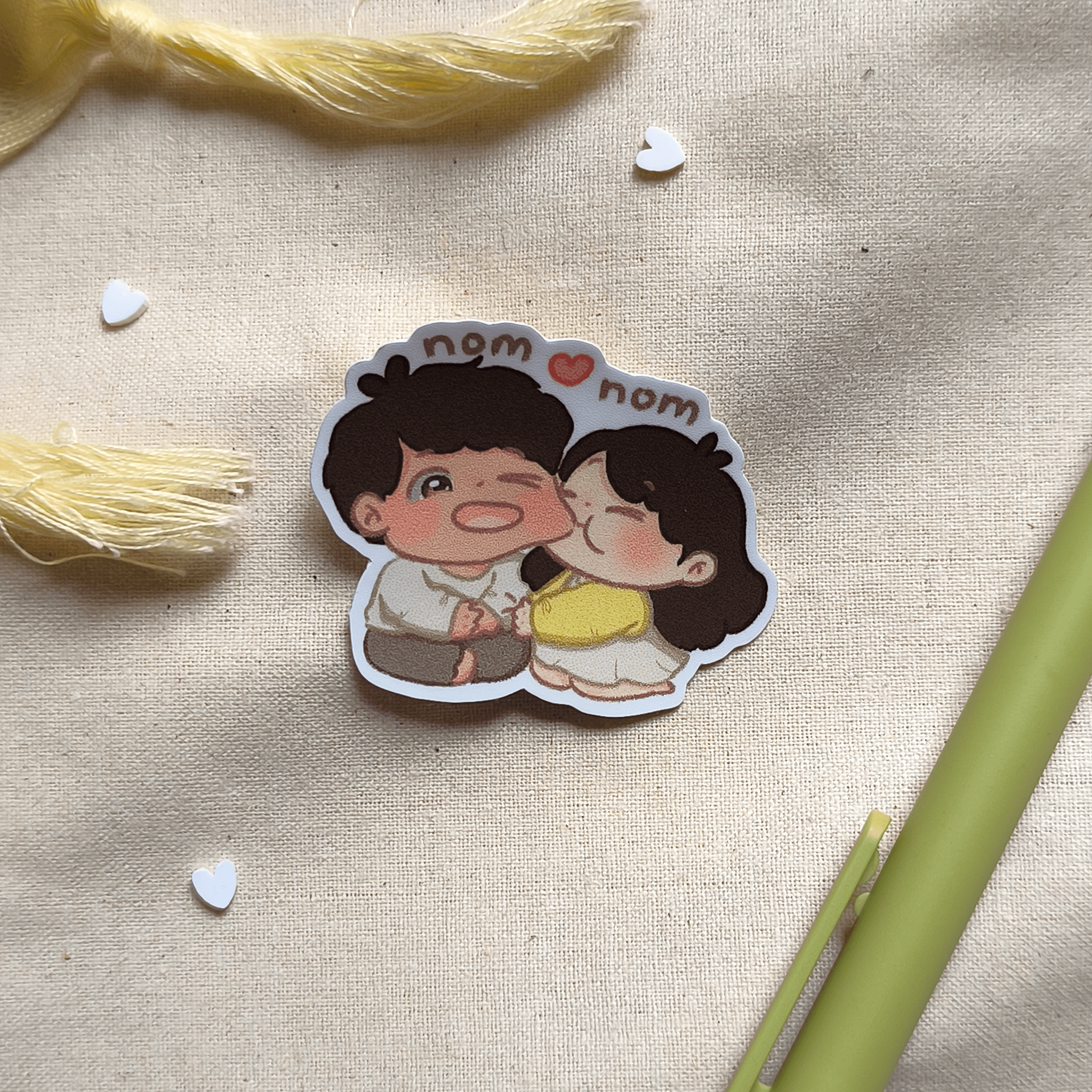 Nom Nom chibi couple - Vinyl Sticker