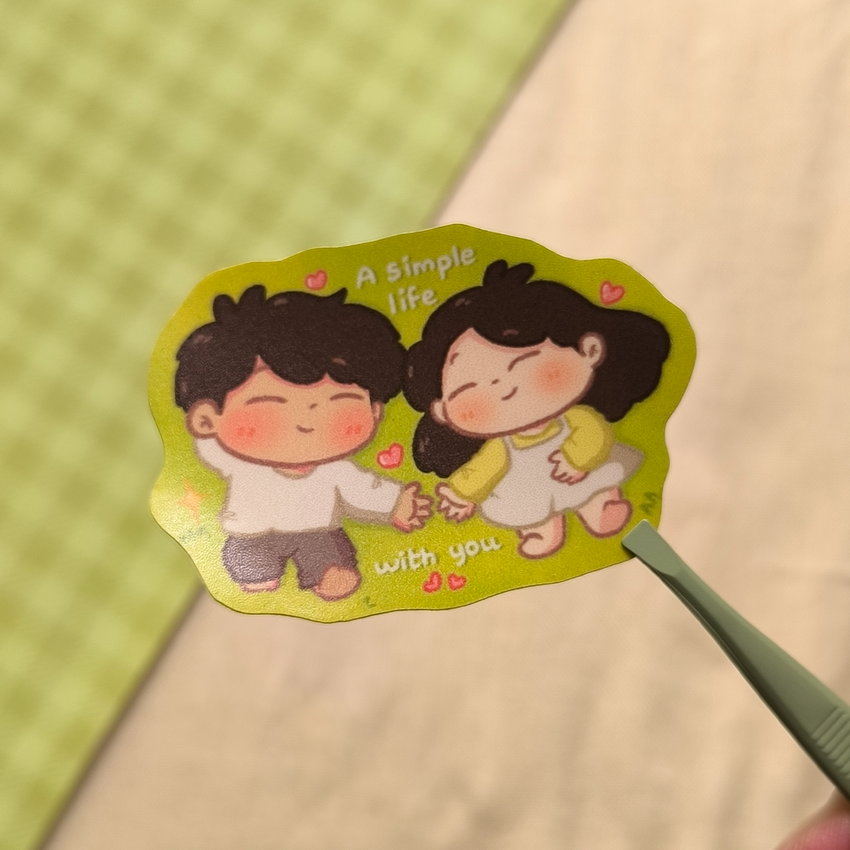 A simple life with you - Couple vinyl sticker