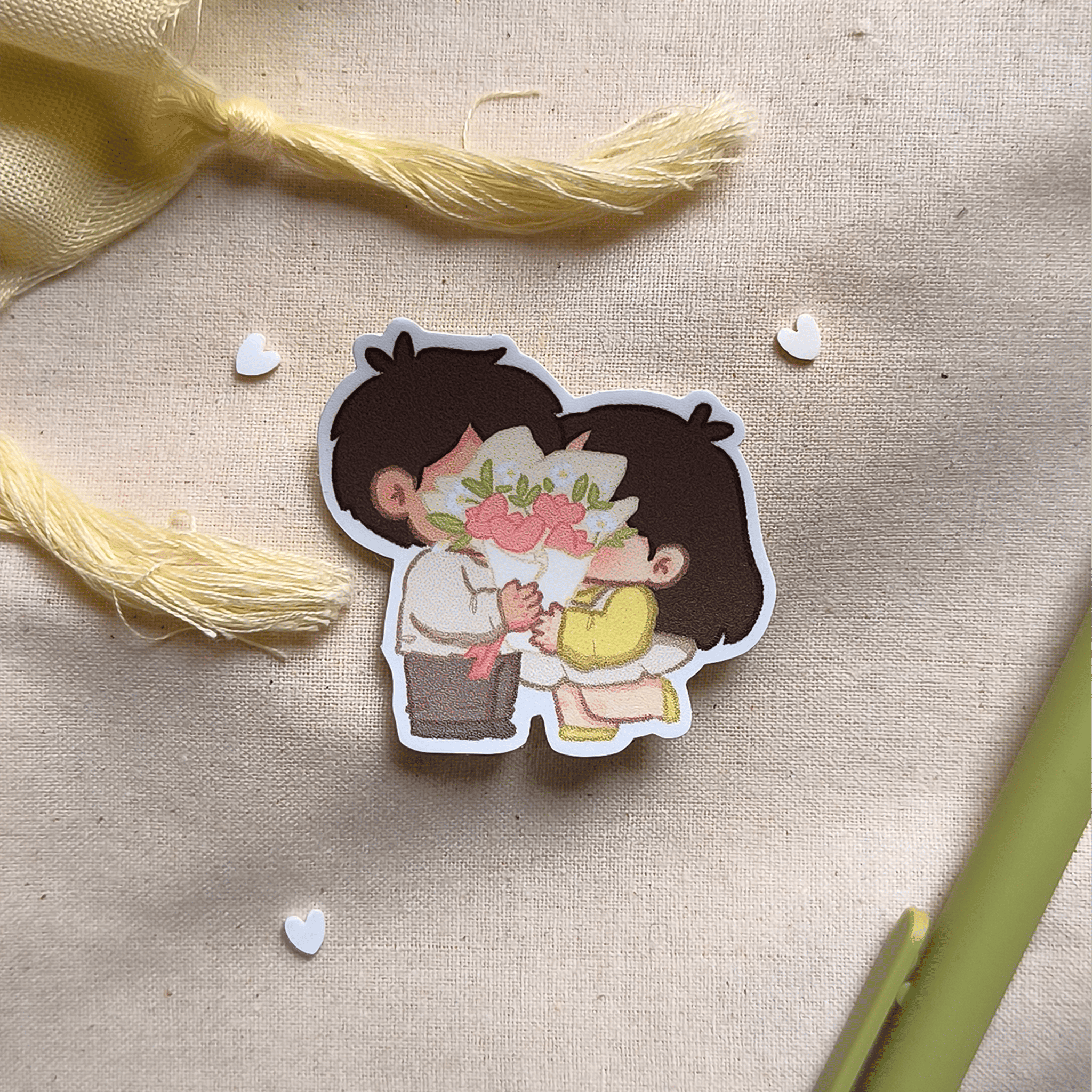 The kiss - Love couple - Vinyl Sticker