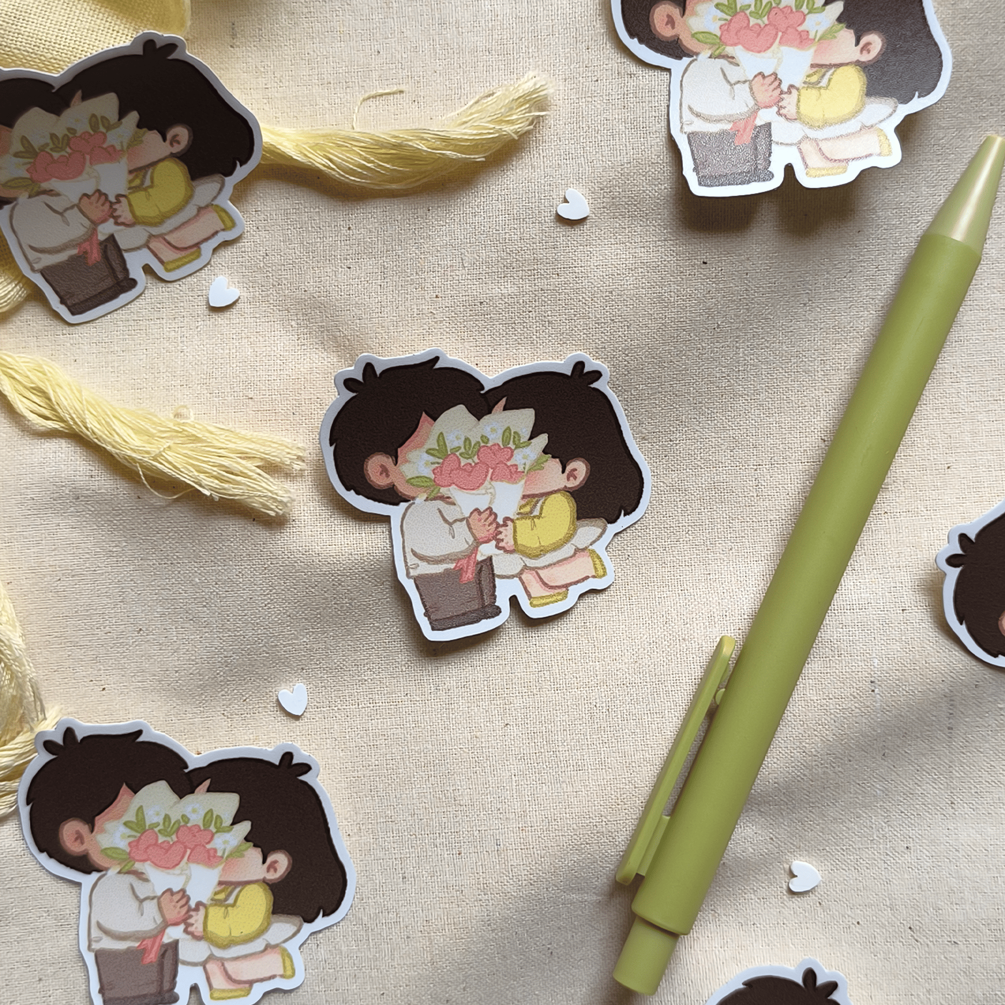 The kiss - Love couple - Vinyl Sticker