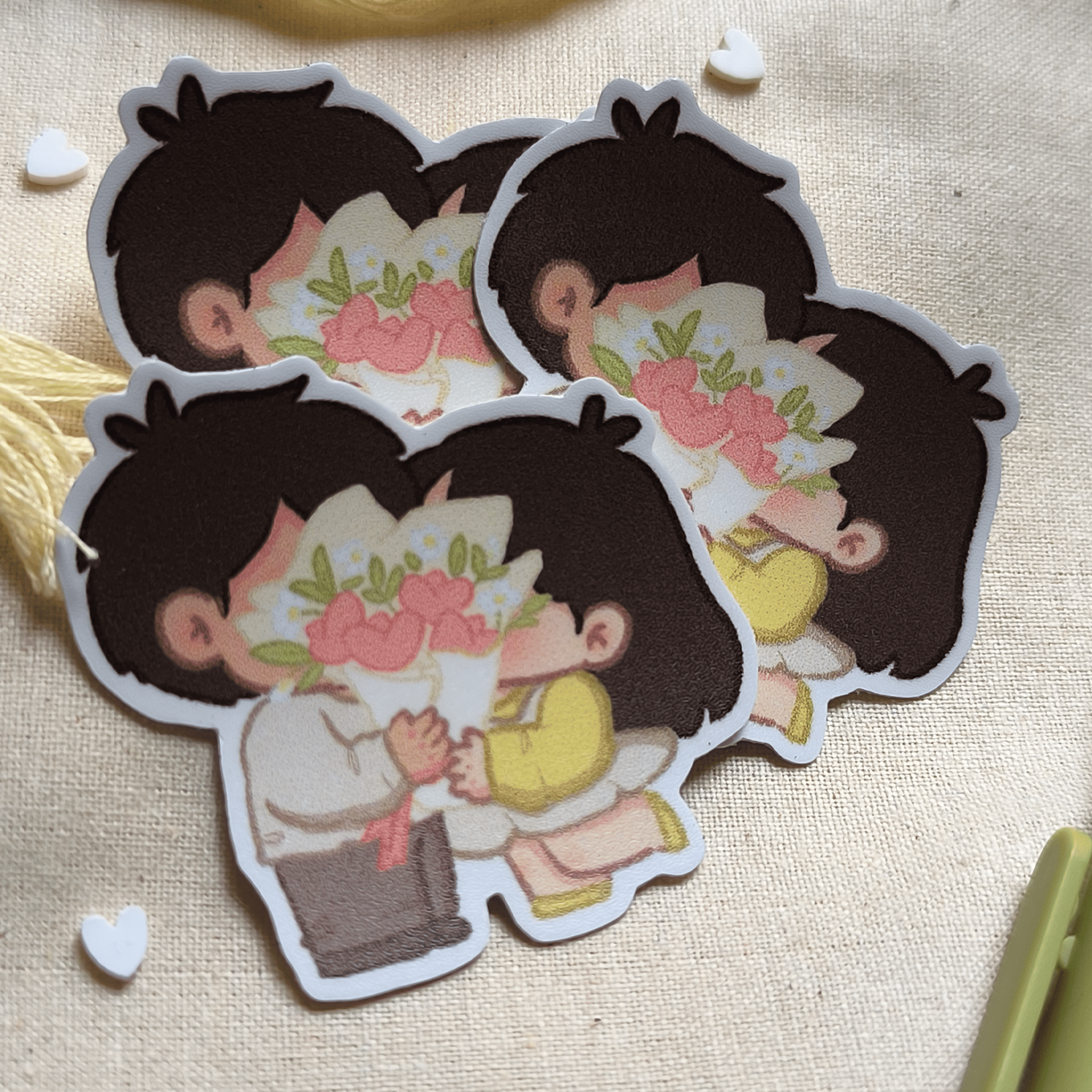 The kiss - Love couple - Vinyl Sticker