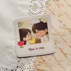 You + Me Love in eyes- Couple Polaroid Magnet