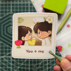 You + Me Love in eyes- Couple Polaroid Magnet