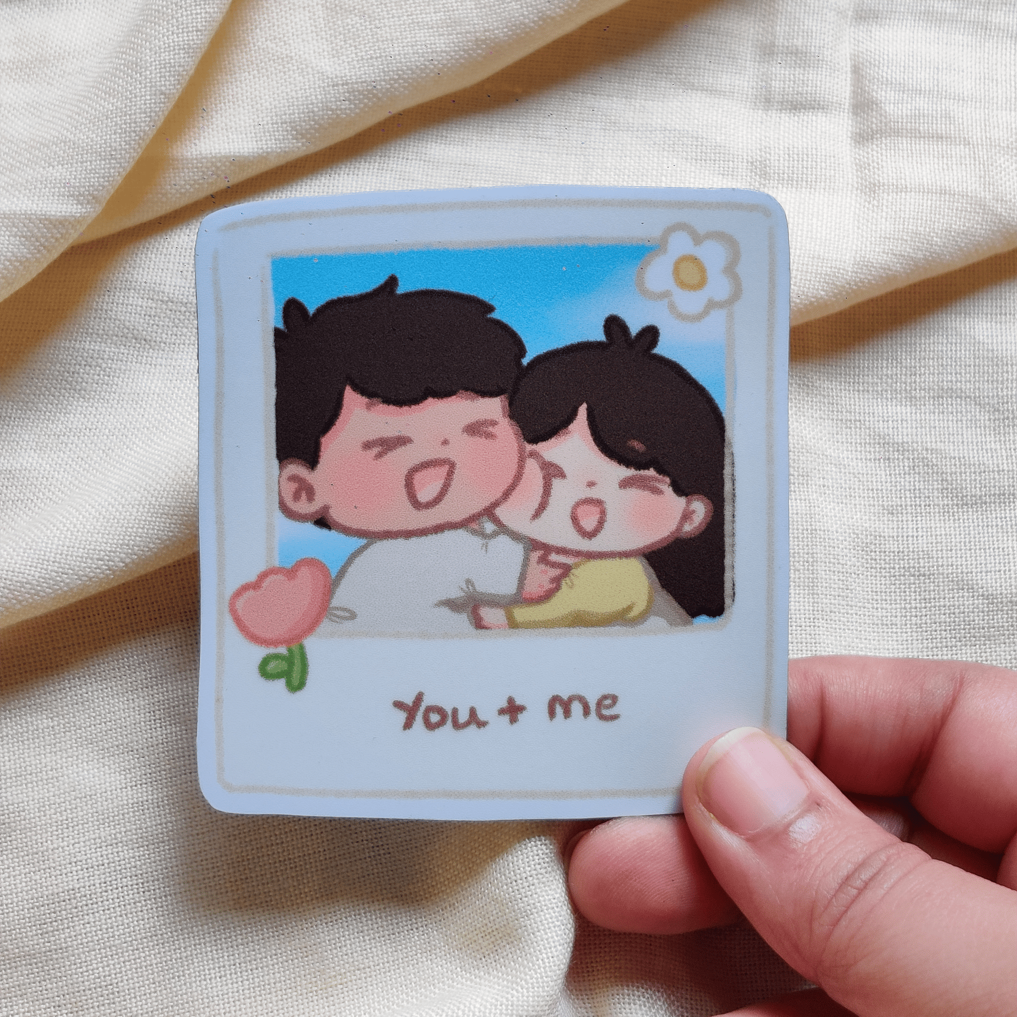 You + Me Couple Polaroid Magnet